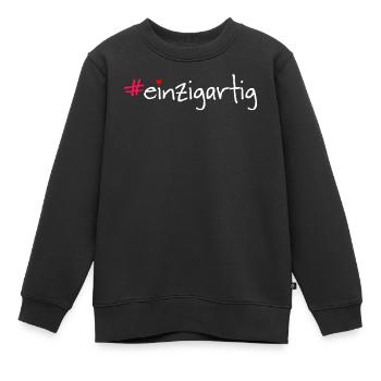 #einzigartig - Kinder Premium Organic Sweatshirt - Schwarz - Vorne - AI Model Kid Female (0cm)