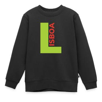 Lissabon Portugal Lissabon Portugal - Kinder Premium Organic Sweatshirt - Schwarz - Vorne - AI Model Kid Female (0cm)