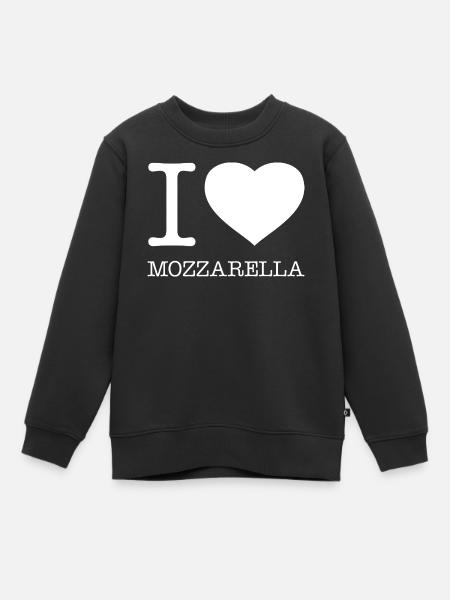 J’ADORE LA MOZZARELLA - Sweat Premium enfant bio - noir