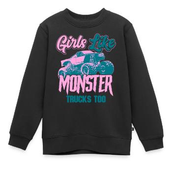 Monstertruck - Kinder Premium Organic Sweatshirt - Schwarz - Vorne - AI Model Kid Female (0cm)