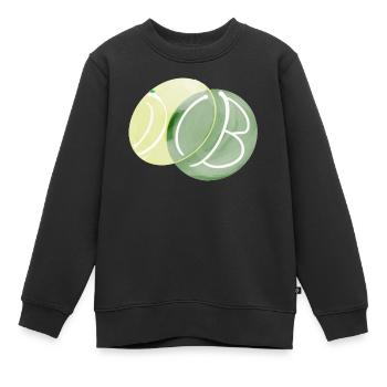 The Green Dot - Kinder Premium Organic Sweatshirt - Schwarz - Vorne - AI Model Kid Female (0cm)
