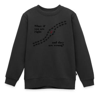 Fourmis - et si vous avez raison et qu’elles ont tort - Sweat Premium enfant bio - noir - Devant - AI Model Kid Female (0cm)