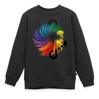 gender rols - Kinder Premium Organic Sweatshirt - Schwarz - Vorne - AI Model Kid Female (0cm)