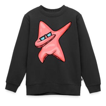 Seestern - Kinder Premium Organic Sweatshirt - Schwarz - Vorne - AI Model Kid Female (0cm)