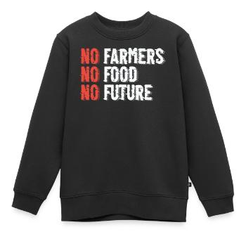 Nachhaltige Landwirtschaftsillustration - Kinder Premium Organic Sweatshirt - Schwarz - Vorne - AI Model Kid Female (0cm)