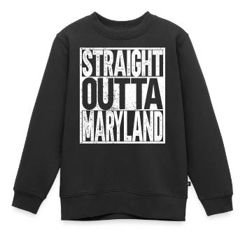 Maryland - Sweat Premium enfant bio - noir - Devant - AI Model Kid Female (0cm)