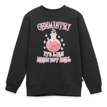 Chemie - Es ist wie Magie, aber echt - Kinder Premium Organic Sweatshirt - Schwarz - Vorne - AI Model Kid Female (0cm)