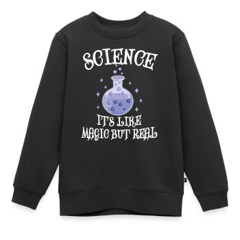 Wissenschaft - Es ist wie Magie, aber real - Kinder Premium Organic Sweatshirt - Schwarz - Vorne - AI Model Kid Female (0cm)
