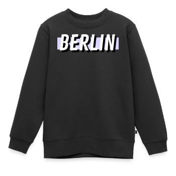 Berlin - Kinder Premium Organic Sweatshirt - Schwarz - Vorne - AI Model Kid Female (0cm)