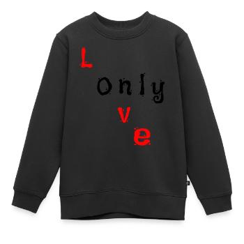 Seulement l’amour - Sweat Premium enfant bio - noir - Devant - AI Model Kid Female (0cm)