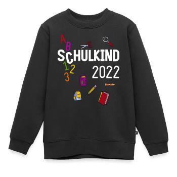 Schulkind 2022 Einschulung T-Shirt Geschenk - Kinder Premium Organic Sweatshirt - Schwarz - Vorne - AI Model Kid Female (0cm)