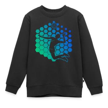Volley-ball Volley-ball Volley Volley Beach Volleybal - Sweat Premium enfant bio - noir - Devant - AI Model Kid Female (0cm)