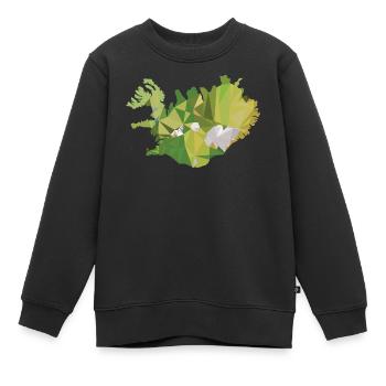 Islande Holiday Road Road Ring Road Glacier - Sweat Premium enfant bio - noir - Devant - AI Model Kid Female (0cm)