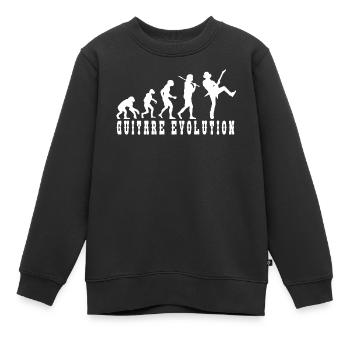 Evolution der Gitarrenkultur - Kinder Premium Organic Sweatshirt - Schwarz - Vorne - AI Model Kid Female (0cm)