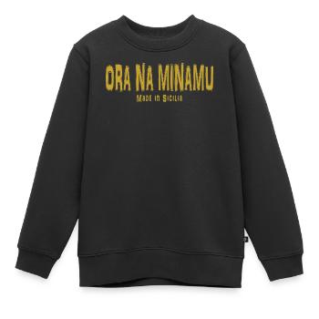 T-Shirt Sizilien T-Shirt Sizilianisch jetzt na minamu - Kinder Premium Organic Sweatshirt - Schwarz - Vorne - AI Model Kid Female (0cm)