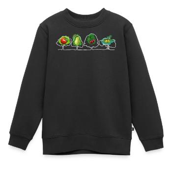 Fruits et fruits - Sweat Premium enfant bio - noir - Devant - AI Model Kid Female (0cm)