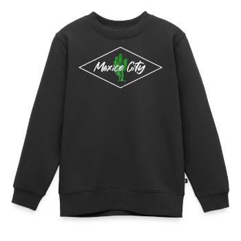 Kaktus Skyline Mexiko Stadt - Kinder Premium Organic Sweatshirt - Schwarz - Vorne - AI Model Kid Female (0cm)