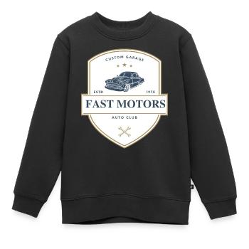 Fast Motors - Kinder Premium Organic Sweatshirt - Schwarz - Vorne - AI Model Kid Female (0cm)