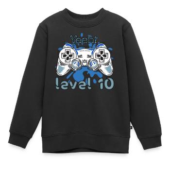 Kinder Level 10 Shirt - Kinder Premium Organic Sweatshirt - Schwarz - Vorne - AI Model Kid Female (0cm)