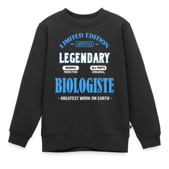 BIOLOGE - Kinder Premium Organic Sweatshirt - Schwarz - Vorne - AI Model Kid Female (0cm)