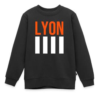 Lyon T-Shirt - Sweat Premium enfant bio - noir - Devant - AI Model Kid Female (0cm)