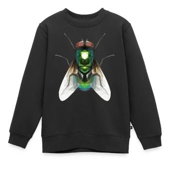 Fliegen - Kinder Premium Organic Sweatshirt - Schwarz - Vorne - AI Model Kid Female (0cm)
