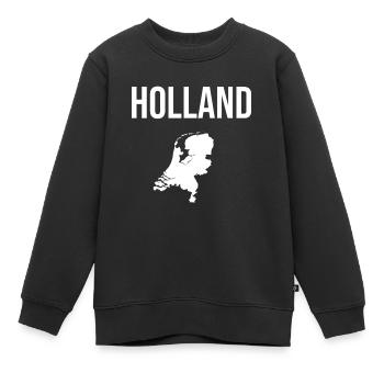 Pays forme Hollande - Sweat Premium enfant bio - noir - Devant - AI Model Kid Female (0cm)