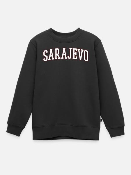 Sarajevo Bold Schriftzug - Premium børne sweatshirt økologisk - sort
