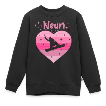 9. Geburstag Snowboard Skiurlaub Mädchen Tochter - Kinder Premium Organic Sweatshirt - Schwarz - Vorne - AI Model Kid Female (0cm)