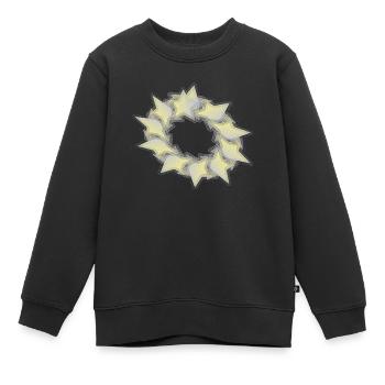 Pattern Star Circle effect - Kids Premium Organic Sweatshirt - black - Front - AI Model Kid Female (0cm)