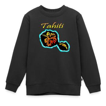 TAHITI - Sweat Premium enfant bio - noir - Devant - AI Model Kid Female (0cm)