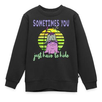 Depressionen Depression Frosch - Kinder Premium Organic Sweatshirt - Schwarz - Vorne - AI Model Kid Female (0cm)