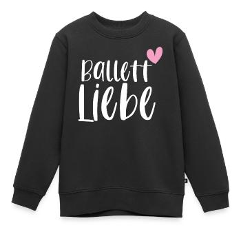 Ballett Liebe Ballerina Balletttänzerin Geschenk - Kinder Premium Organic Sweatshirt - Schwarz - Vorne - AI Model Kid Female (0cm)