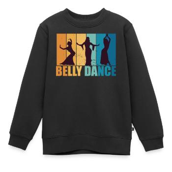 Danse du ventre Danseuse du ventre Vintage Danseur Cadeau - Sweat Premium enfant bio - noir - Devant - AI Model Kid Female (0cm)