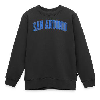 San Antonio Varsity Arc - Kinder Premium Organic Sweatshirt - Schwarz - Vorne - AI Model Kid Female (0cm)