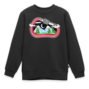 Berg Berge Berggipfel Gipfel - Kinder Premium Organic Sweatshirt - Schwarz - Vorne - AI Model Kid Female (0cm)