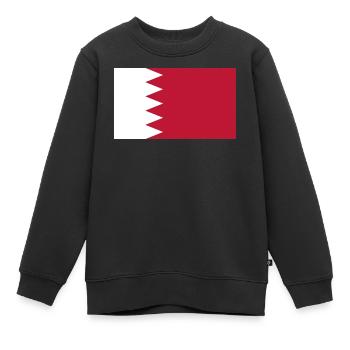 Qatar Flag Flag - Kids Premium Organic Sweatshirt - black - Front - AI Model Kid Female (0cm)