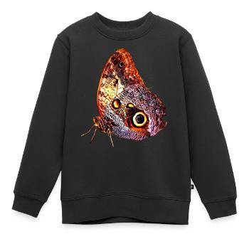 Schmetterling, Falter, Insekt, Geschenkidee - Kinder Premium Organic Sweatshirt - Schwarz - Vorne - AI Model Kid Female (0cm)