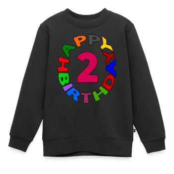 Happy Birthday 2 - Kinder Premium Organic Sweatshirt - Schwarz - Vorne - AI Model Kid Female (0cm)