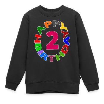 Happy Birthday 2 - Kinder Premium Organic Sweatshirt - Schwarz - Vorne - AI Model Kid Female (0cm)