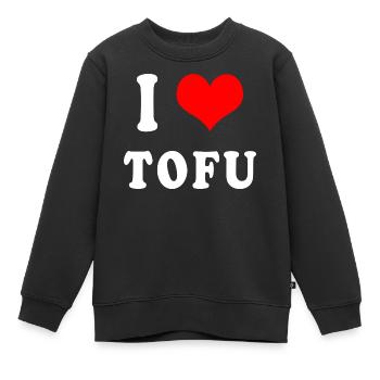J'adore le tofu - Sweat Premium enfant bio - noir - Devant - AI Model Kid Female (0cm)