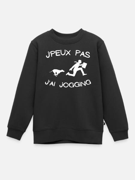 jogging, footing, running - Sweat Premium enfant bio - noir