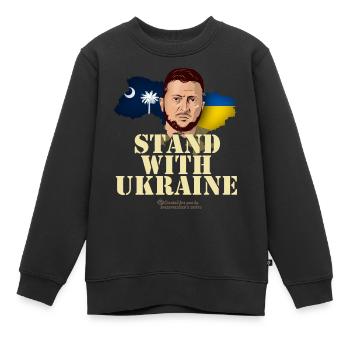 Ukraine South Carolina - Kinder Premium Organic Sweatshirt - Schwarz - Vorne - AI Model Kid Female (0cm)