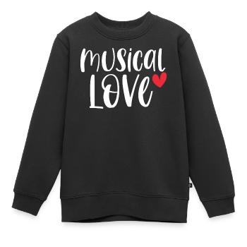 Musical Love Theater Drama Broadway Gift - Kids Premium Organic Sweatshirt - black - Front - AI Model Kid Female (0cm)