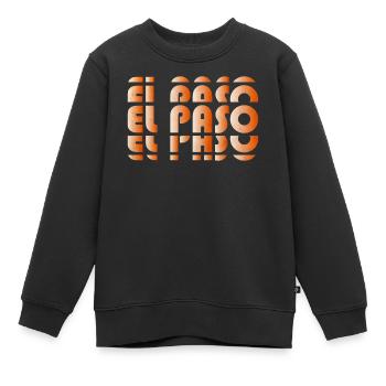 El Paso Gradient Grid - Kids Premium Organic Sweatshirt - black - Front - AI Model Kid Female (0cm)