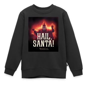 Salut, Père Noël! - Sweat Premium enfant bio - noir - Devant - AI Model Kid Female (0cm)