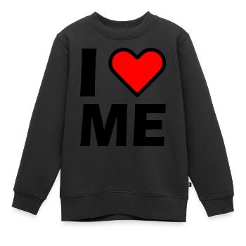 I love me - Kinder Premium Organic Sweatshirt - Schwarz - Vorne - AI Model Kid Female (0cm)
