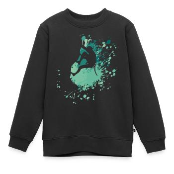 Climber Extrem Sport Color Splash - Kinder Premium Organic Sweatshirt - Schwarz - Vorne - AI Model Kid Female (0cm)