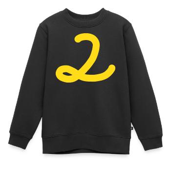 2 Numéro deux - Sweat Premium enfant bio - noir - Devant - AI Model Kid Female (0cm)