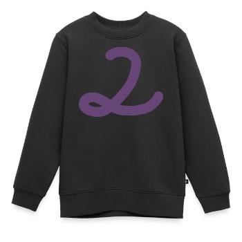2 Numéro deux numéro violet - Sweat Premium enfant bio - noir - Devant - AI Model Kid Female (0cm)